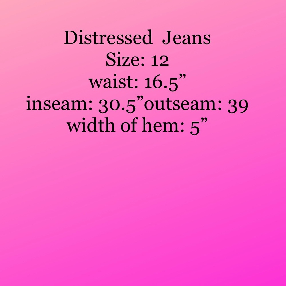 Light wash Distressed straight leg Jeans - size 12 - Picture 6 of 9